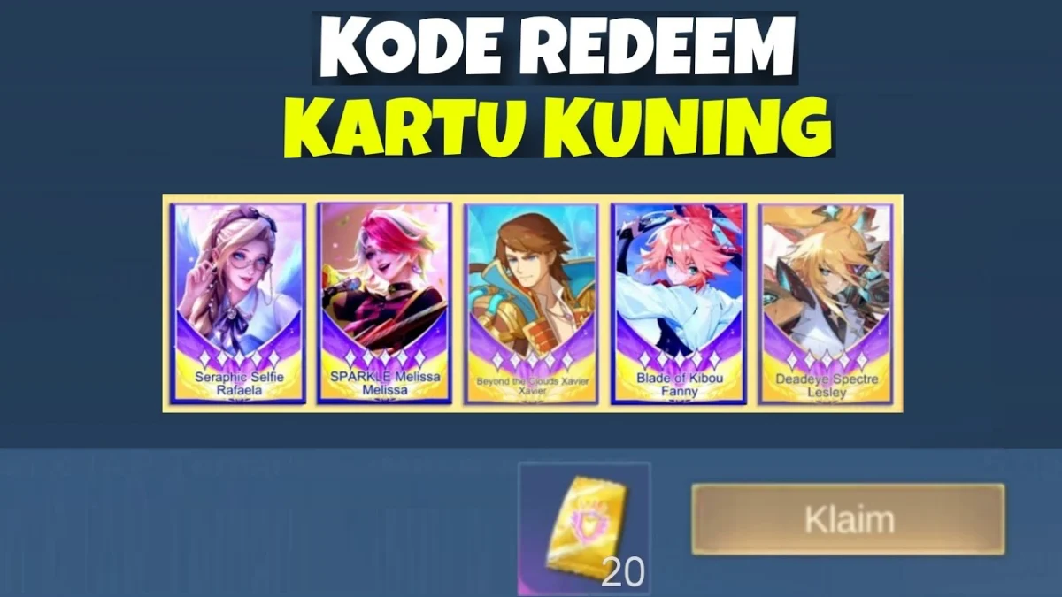 Terbaru Kode Redeem ML Kartu Kuning, Diamond, dan Skin Permanen 1 Agustus 2024