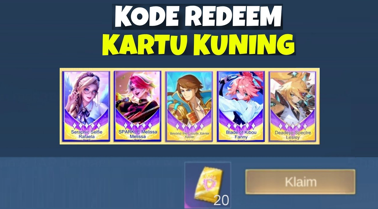 Terbaru Kode Redeem ML Kartu Kuning, Diamond, dan Skin Permanen 1 Agustus 2024