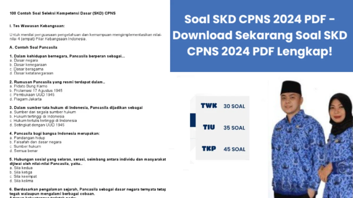 Link Download PDF Soal Latihan CPNS 2024 Lengkap Gratis!