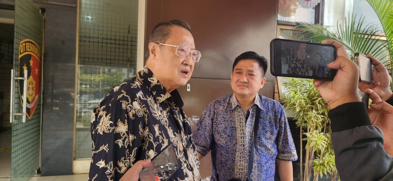 Pemilik lahan, Rusli Wahyudi usai menghadiri pemanggilan gelar perkara bersama pihak PT Chang Shin Indonesia di Ditkrimum Polda Jabar, Kamis 22 Agustus 2024.