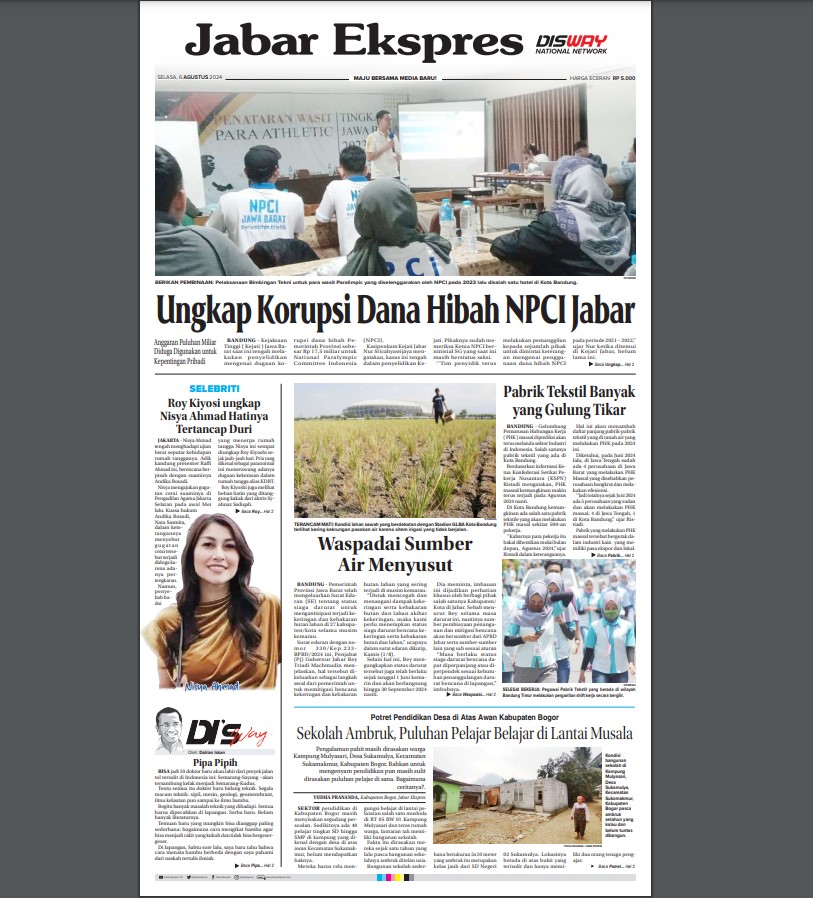 Epaper Jabar Ekspres 6 Agustus 2024