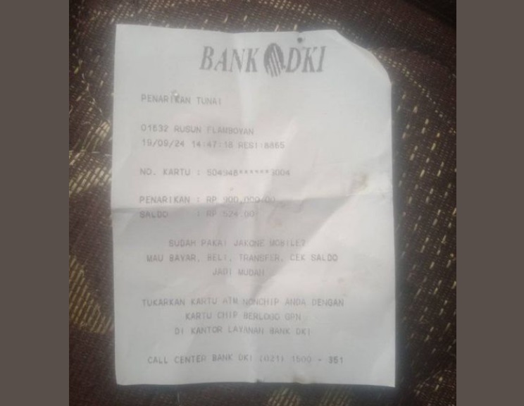 Bukti penarikan dana bansos KAJ, KLJ dan KPDJ tahap 3.