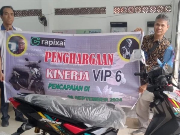 Salah satu anggota apliaksi Grapix Ai yang mendapat hadiah motor