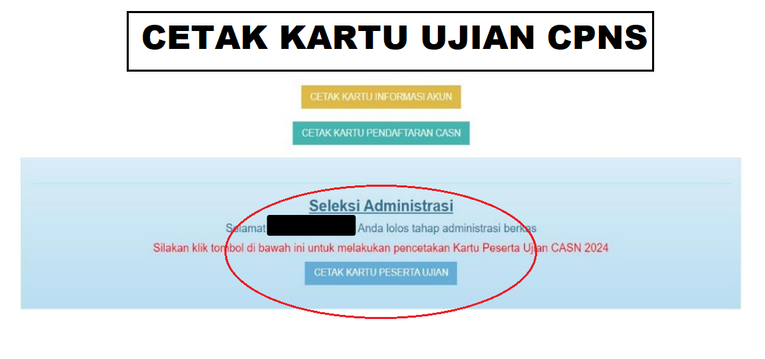 Cetak Kartu Ujian CPNS 2024/ Dok. Buku Petunjuk Pendaftaran CASN 2024