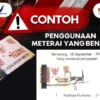 Contoh Cara Pasang Meterai Fisik Tempel untuk CPNS 2024 yang Benar/ Instagram @birosdm.bpom