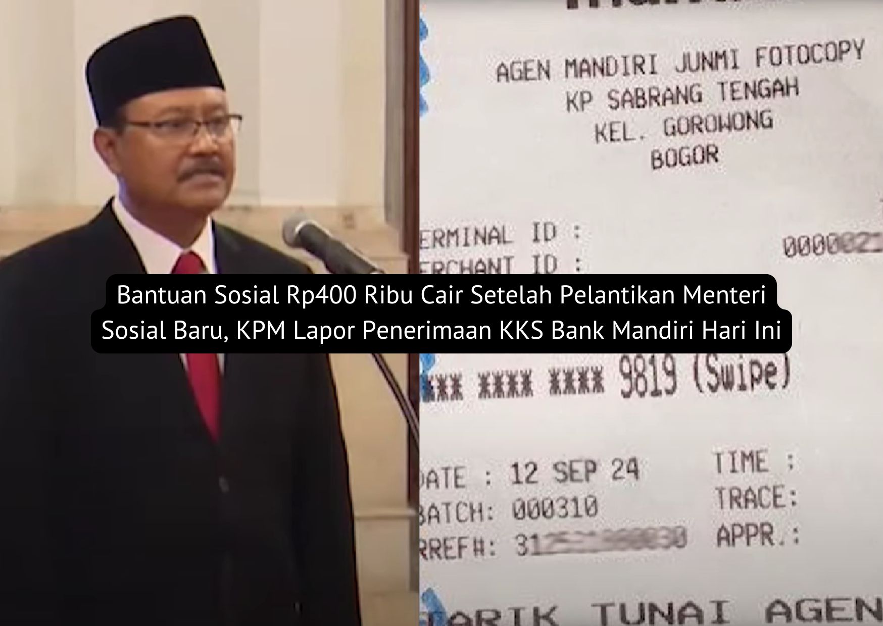 Bantuan Sosial Rp400 Ribu Cair Setelah Pelantikan Menteri Sosial Baru, KPM Lapor Penerimaan KKS Bank Mandiri Hari Ini