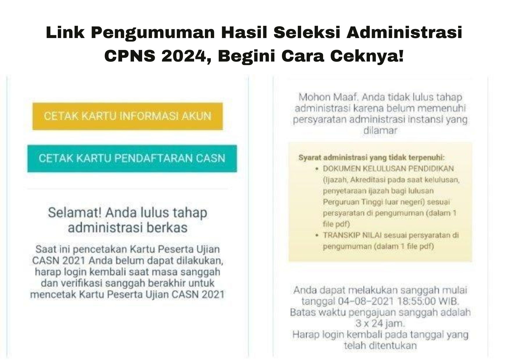 Link Pengumuman Hasil Seleksi Administrasi CPNS 2024, Begini Cara Ceknya!