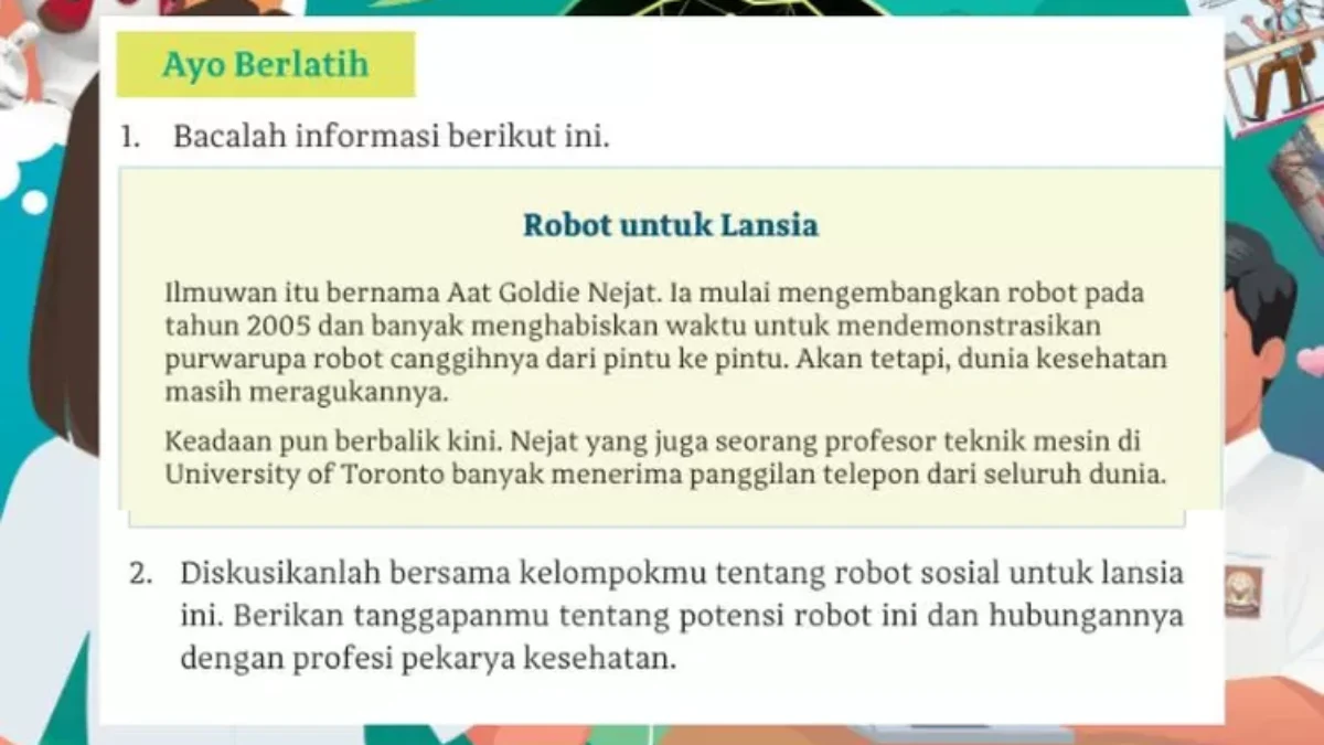 Kunci Jawaban Kelas 12 Hal 90-91 Tentang Robot Sosial untuk Lansia, Kurikulum Merdeka!