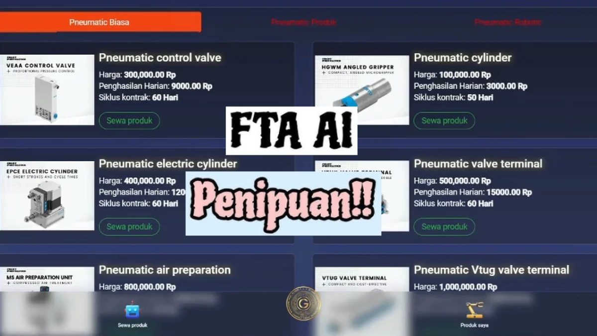 Aplikasi FTA AI yang Diduga Penipuan Investasi, Apakah Aman?