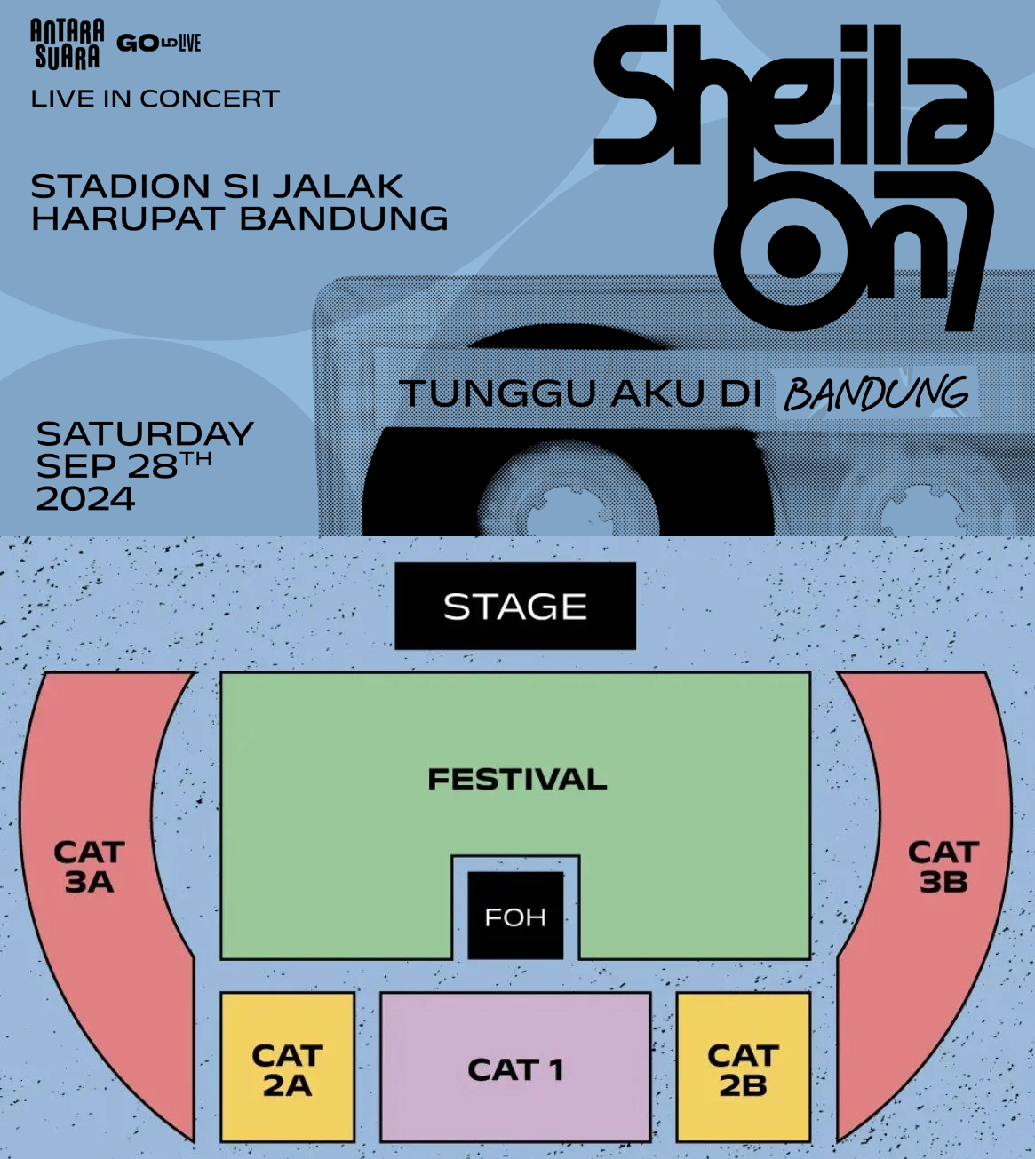 Resmi Pindah ke Stadion Si Jalak Harupat, Ini Denah dan Cara Refund Konser Sheila on 7 Tunggu Aku di Bandung