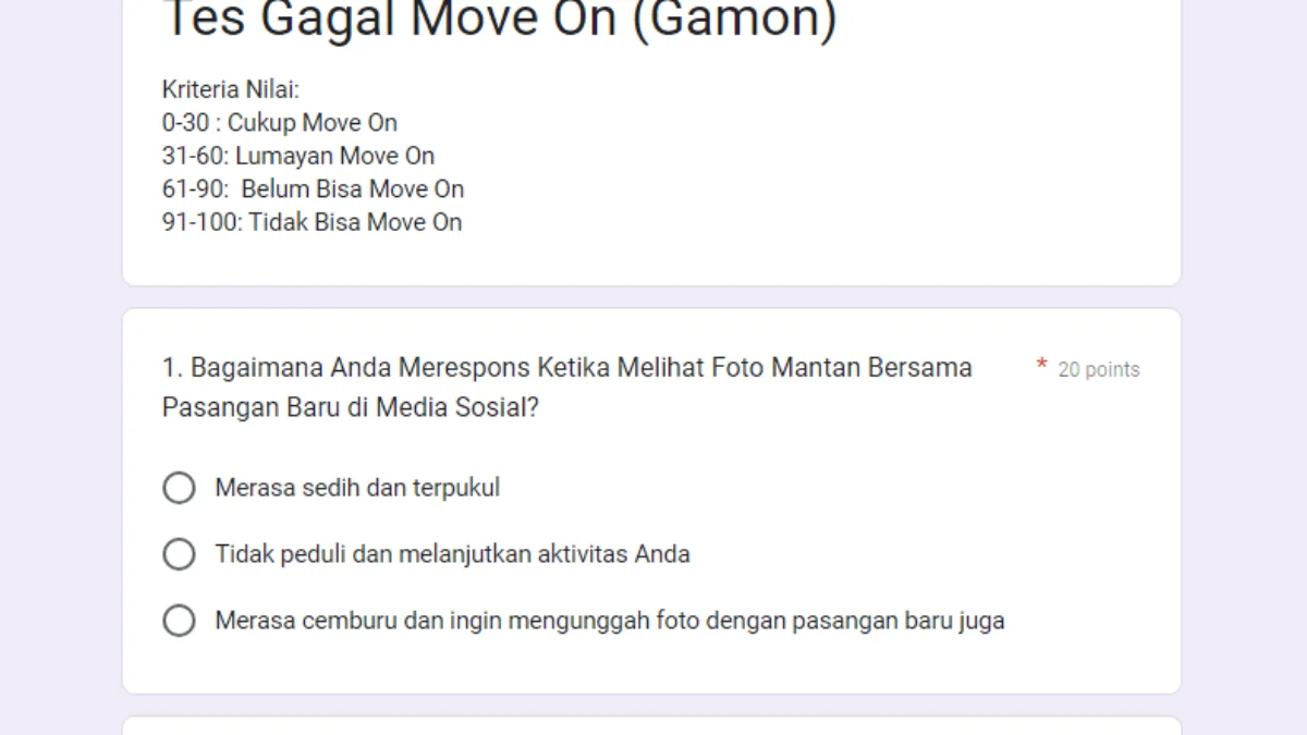 Link Ujian Tes Gamon yang Viral di TikTok Lewat Google Form