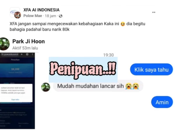 Akhirnya Ada Kabar Baik dari Aplikasi XFA AI? Waspada HOAX Para Penipu