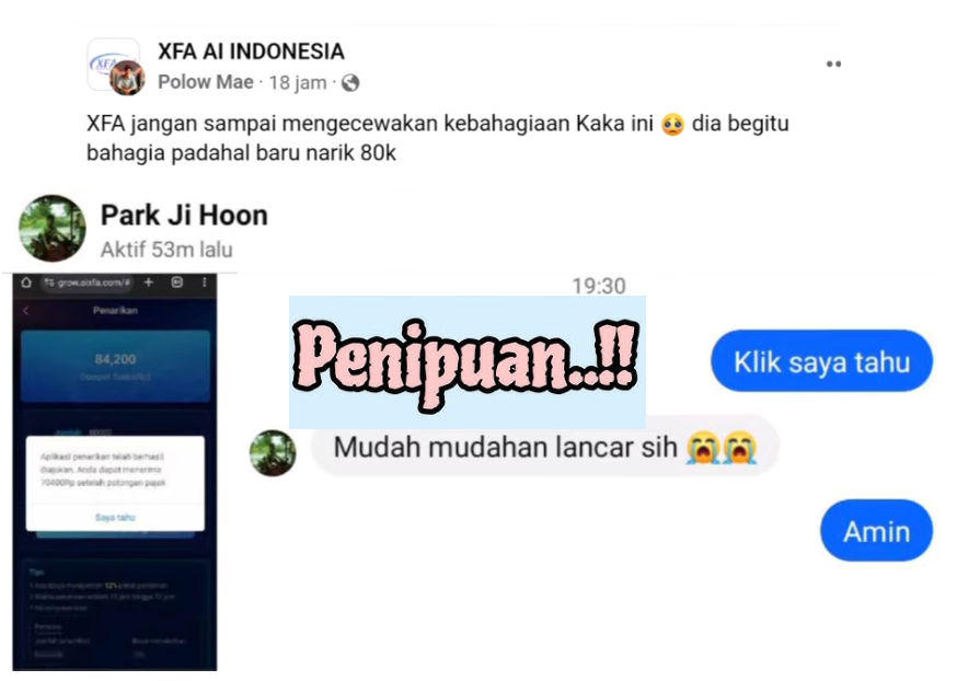 Akhirnya Ada Kabar Baik dari Aplikasi XFA AI? Waspada HOAX Para Penipu