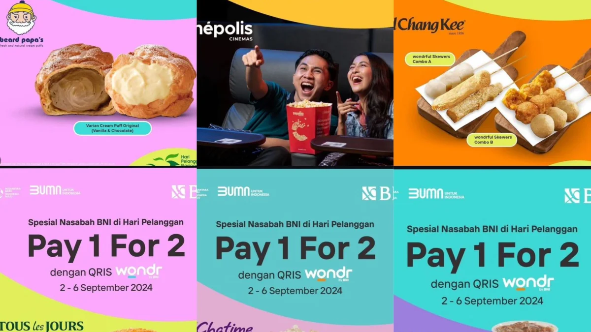 Promo Hari Pelanggan Nasional di Fore, Cinepolis, dan 4 Tempat Lain Hanya dengan QRIS wondr by BNI