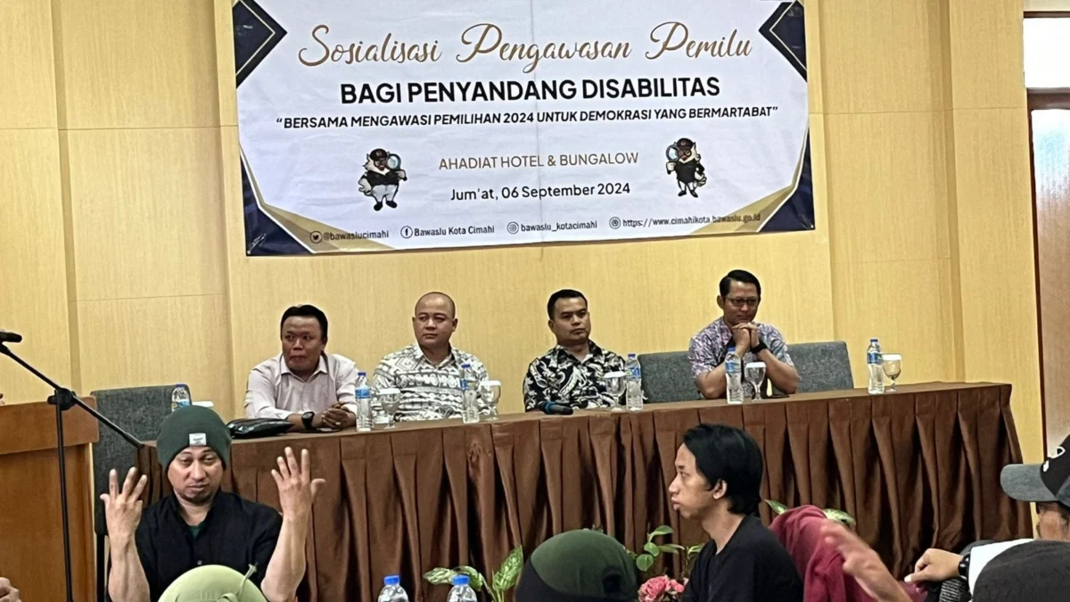 Doc. Sosialisasi Pengawasan Pemilu bagi Penyandang Disabilitas oleh Bawaslu Kota Cimahi (mong)