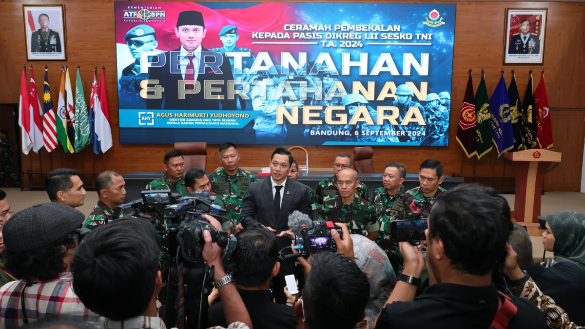 Berikan Ceramah Pembekalan kepada Pasis Dikreg LII Sesko TNI, Menteri AHY: Siapkan Tata Ruang Wilayah Pertahanan yang Kredibel dan Adaptif