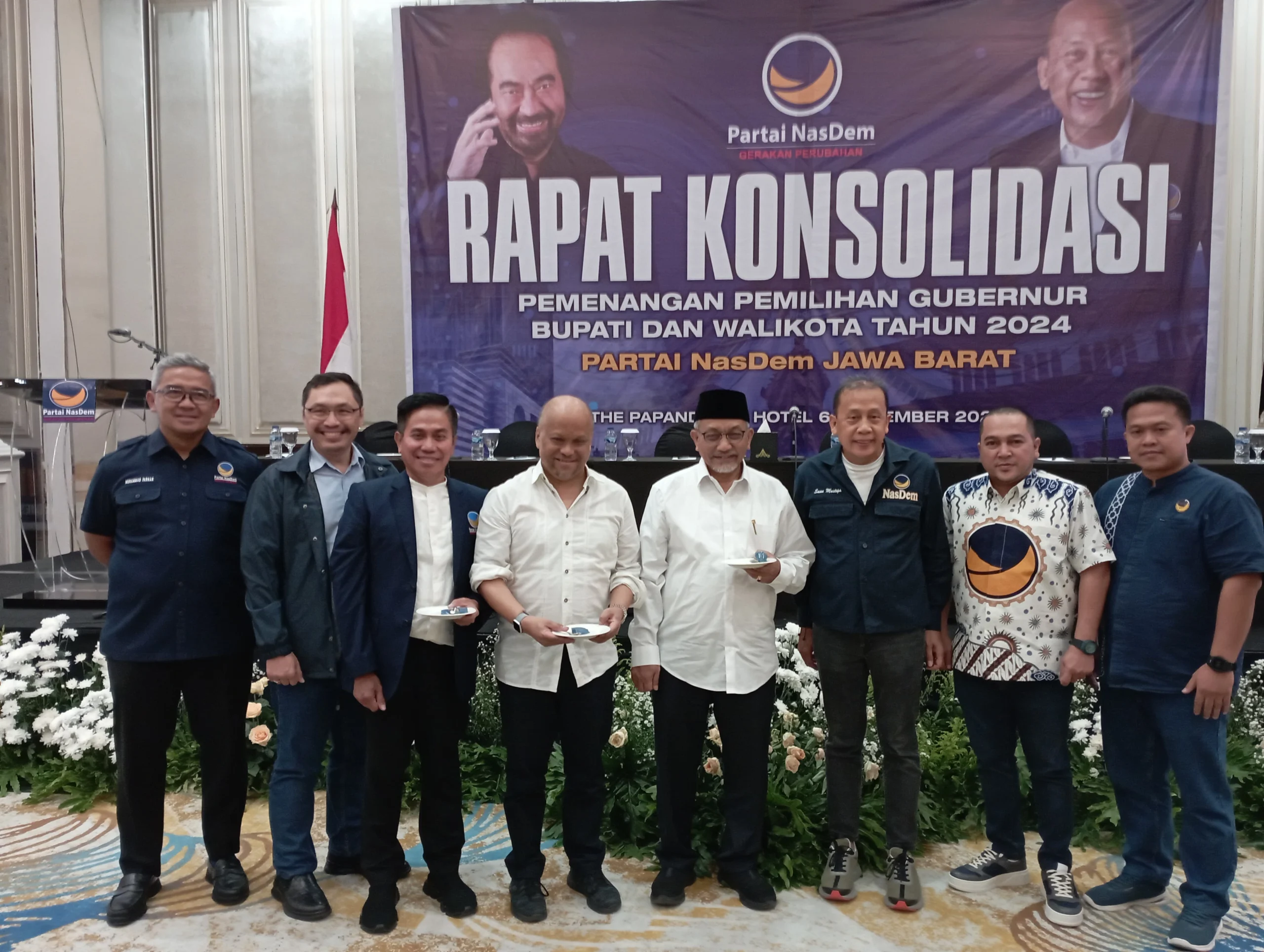 Dok. DPW NasDem Jabar saat gelar rapat konsolidasi pemenangan Pilkada 2024. Jum'at (6/9). (Sandi Nugraha/Jabar Ekspres)