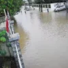 Kondisi banjir yang melanda wilayah Cidawolong, Majalaya, Rabu (11/9). Foto CCTV Majalaya Awas