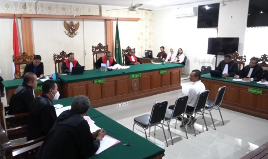 Sidang pemeriksaan terdakwa I Nyoman Sukena (38), warga desa pelihara landak Jawa, PN Denpasar, Bali, Kamis (12/9/2024). (Istimewa)