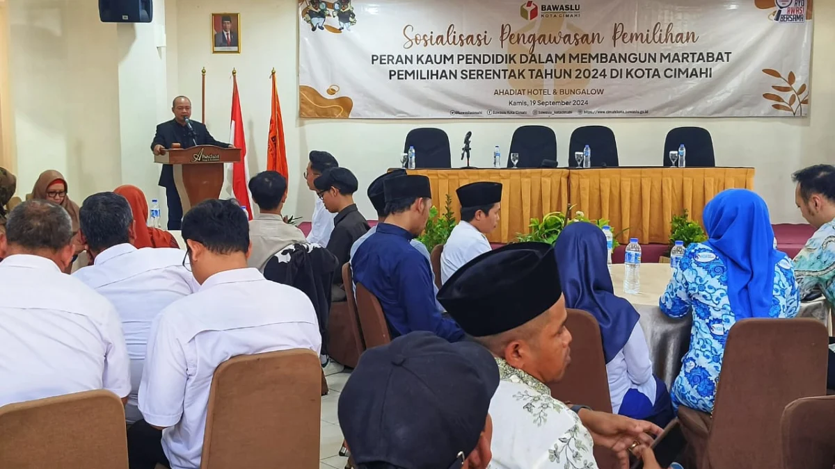 Doc. Sejumlah Pendidik di Kota Cimahi ikuti Sosialisasi Pengawasan Pemilihan Jelang Pilkada 2024 oleh Bawaslu Kota Cimahi (ist)