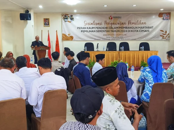 Doc. Sejumlah Pendidik di Kota Cimahi ikuti Sosialisasi Pengawasan Pemilihan Jelang Pilkada 2024 oleh Bawaslu Kota Cimahi (ist)