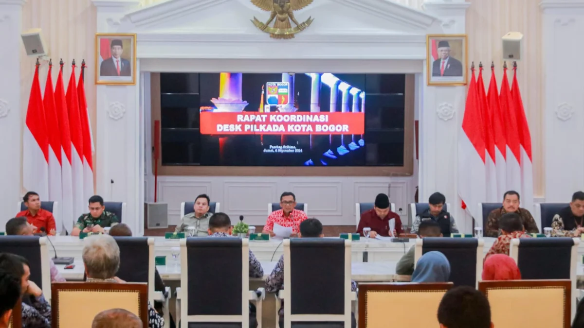 Pemkot Bogor saat menggelar rakor Desk Pilkada 2024. (Foto: Diskominfo Kota Bogor)