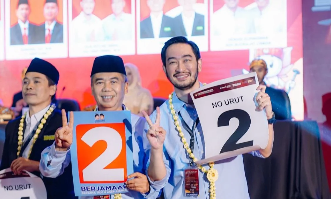 Calon bupati dan wakil bupati Bandung Barat Jeje Ritchie Ismail dan Asep Ismail raih nomor urut dua pada Pilkada 2024. Dok instagram (ritchieismail)