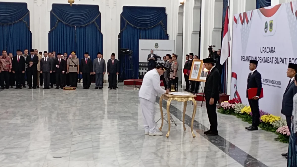 Dok. Pelantikan Pj Bupati Bogor. Kamis (26/9). Foto. Sandi Nugraha