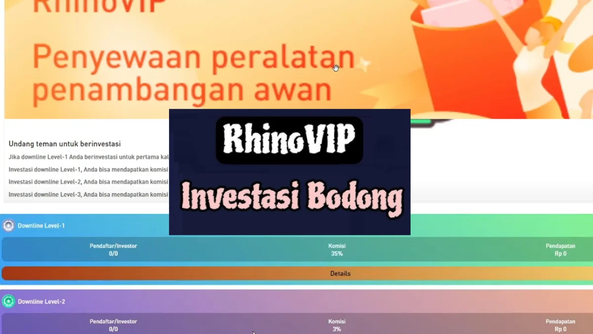 Apakah Benar Aplikasi Rhino VIP Investasi Bodong? Ini Faktanya