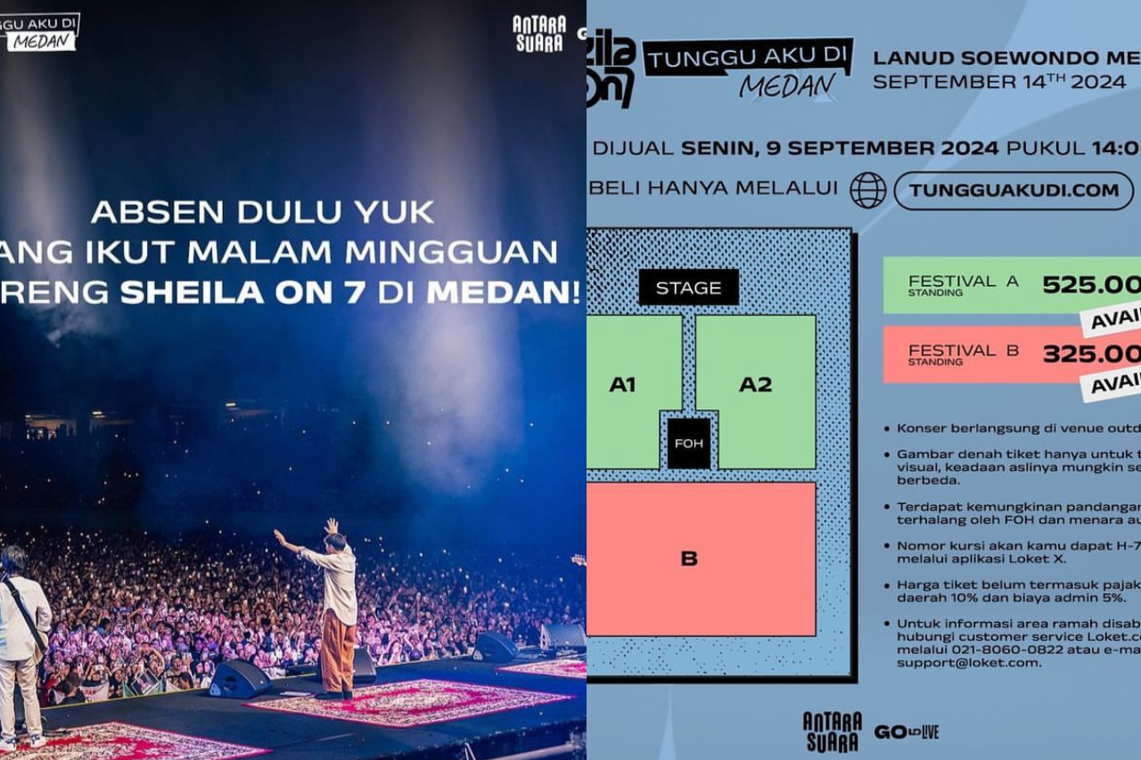 Catat Jamnya! War Tiket Tambahan Konser Sheila on 7 “TUNGGU AKU DI” Medan