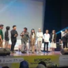 FOTO: JABAR EKSPRES Musisi dan tokoh literasi nasional Ferry Curtis (tengah bertopi) bersama Dany Java Jive (kiri) dan musisi muda Kota Bandung hadir sebagai narasumber pada workshop bertajuk Bandung Inspiring Music di D'Majestic, Braga, Kota Bandung.