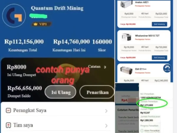 Quantum Drift Mining, Aplikasi Penipuan Baru Setelah XFA AI? Jangan Sampai Tertipu!