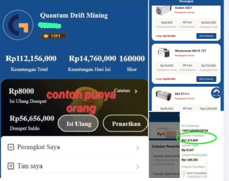 Quantum Drift Mining, Aplikasi Penipuan Baru Setelah XFA AI? Jangan Sampai Tertipu!