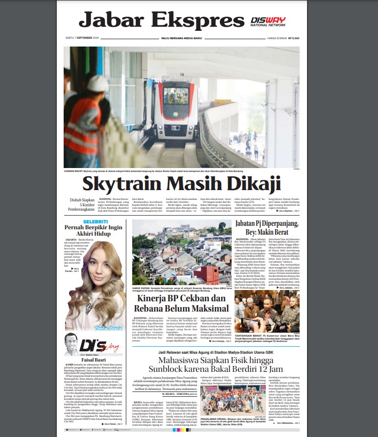 Epaper Jabar Ekspres 7 September 2024