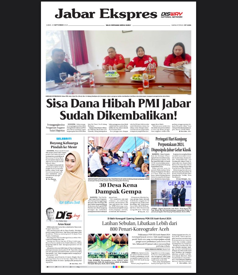 Epaper Jabar Ekspres 20 September 2024