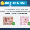 Penggunaan meterai fisik atau tempel pada pendaftaran CPNS 2024/ Instagram @bkngoidofficial