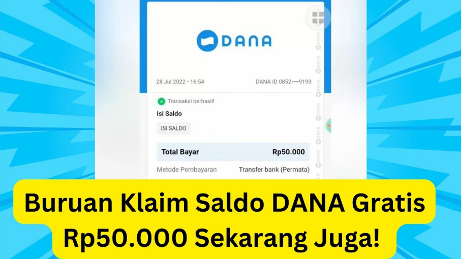 Klaim Saldo DANA Gratis Rp50 Ribu Sekarang di Link Dana Kaget 20 September 2024