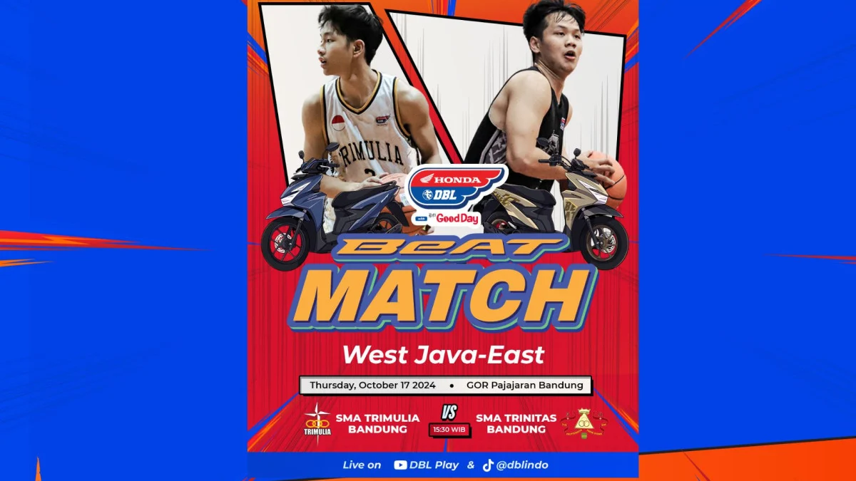 Big Match antara Trinitas dan Trimulia di Honda DBL with Kopi Good Day 2024 West Java-East