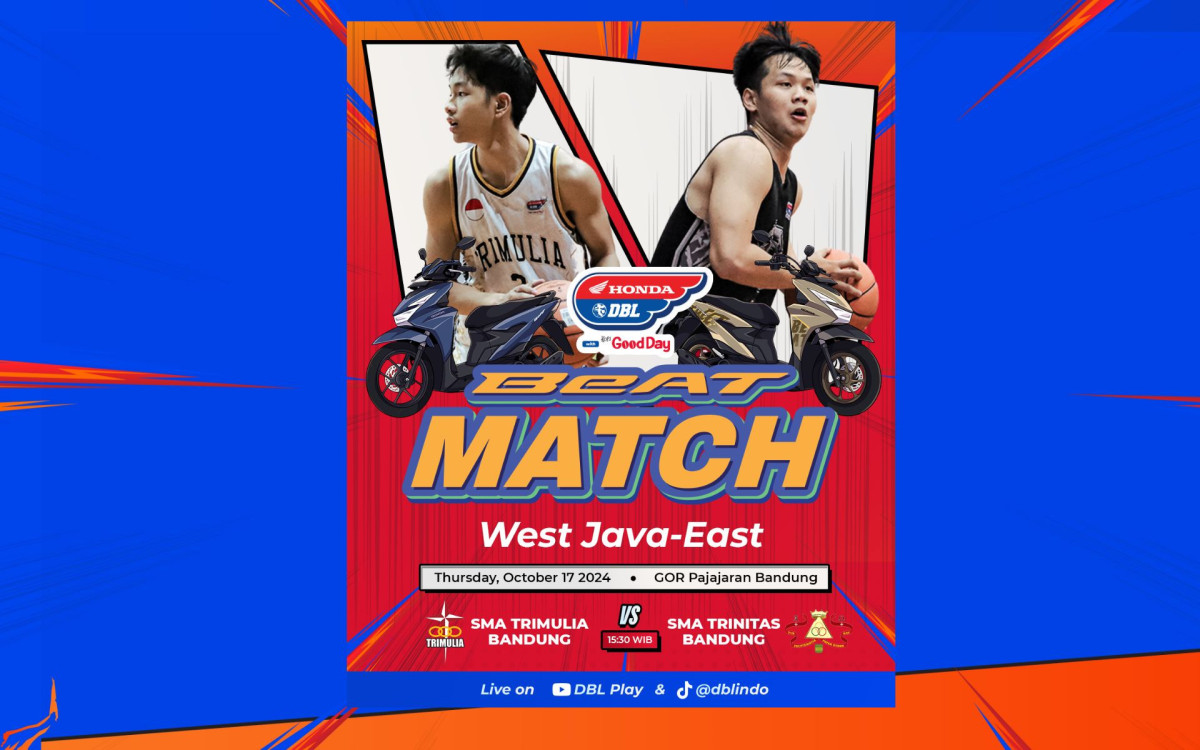 Big Match antara Trinitas dan Trimulia di Honda DBL with Kopi Good Day 2024 West Java-East