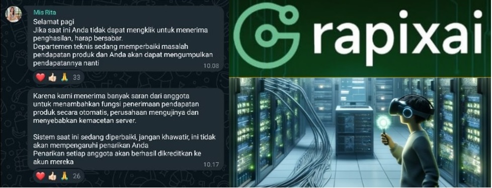 Aplikasi Grapix AI yang kini sedang mengalami kendala pada penarikan.