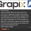 Pengumuman dari admin Grapix AI terkait website yang error.