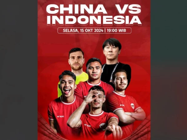 Link Nonton Timnas Indonesia Vs China yang akan tayang malam nanti.