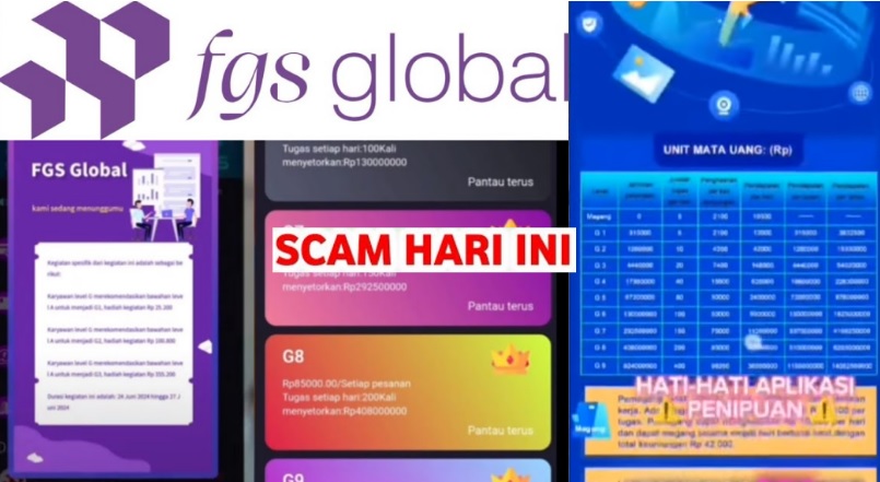 Aplikasi FGS G;obal yang diduga bakal SCAM.