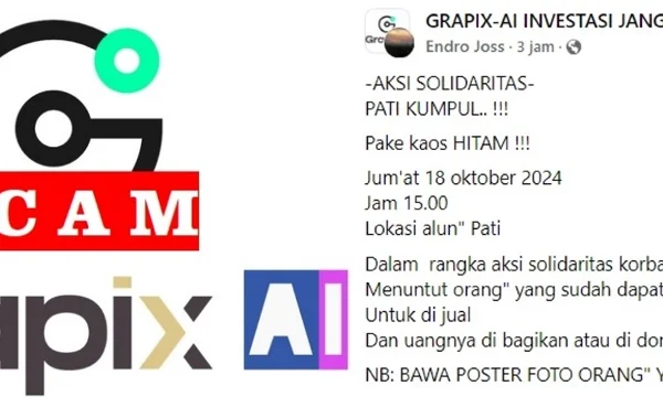 Pengumuman aksi SOlidaritas yang di Gelar Member Aplikasi Grapix AI