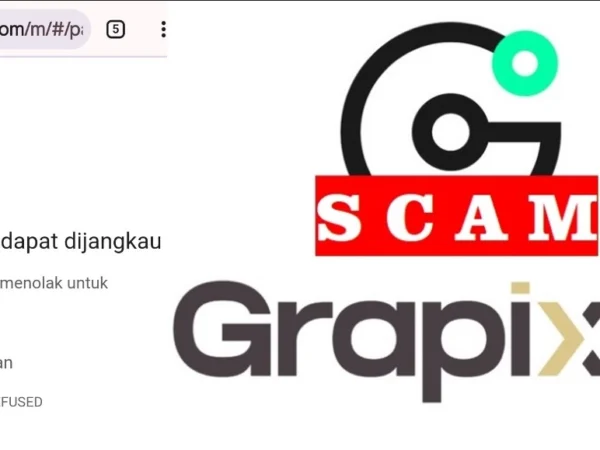 Situs Grapix AI yang sudah tidak bisa diakses lagi.