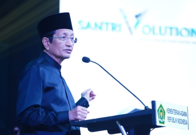 Menteri Agama Nassarudin Umar saat peringatan Hari Santri Nasional 2024 (dok.kemenag)