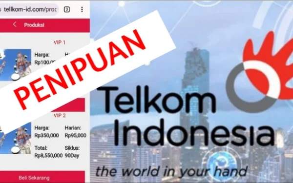 Aplikasi TElkom-id yang terbukti sebagai penipuan.