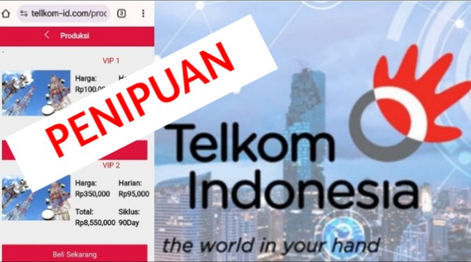 Aplikasi TElkom-id yang terbukti sebagai penipuan.