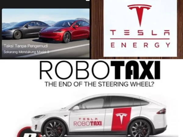 Aplikasi Tesla Energy yang disebut sebagai pengganti Robotaxi Tesla.