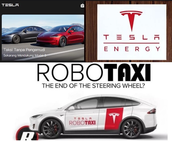 Aplikasi Tesla Energy yang disebut sebagai pengganti Robotaxi Tesla.